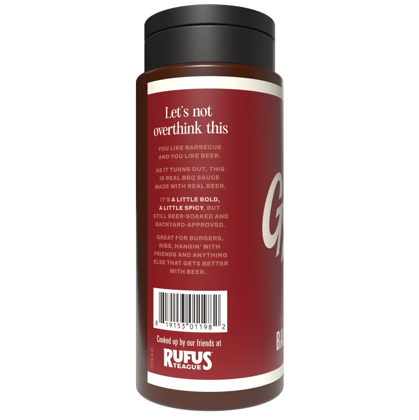 Rufus Teague Amped-Up Garage Beer® Barbecue Sauce