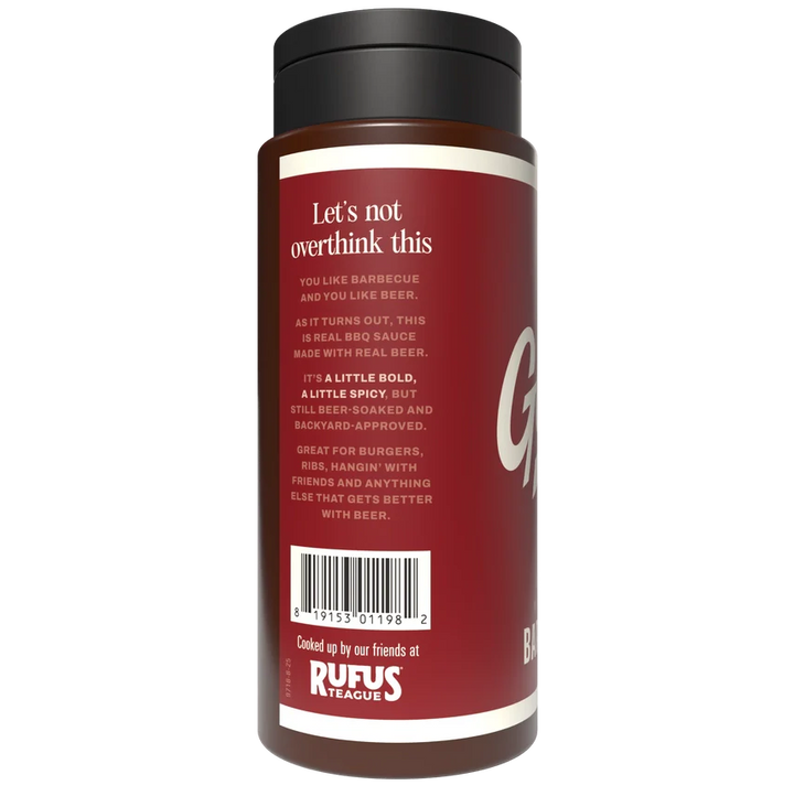 Rufus Teague Amped-Up Garage Beer® Barbecue Sauce