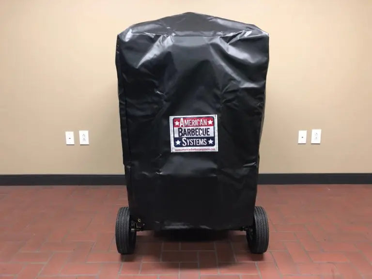 American Barbecue Systems Pit-Boss with Stainless Rotisserie Smoker Cover