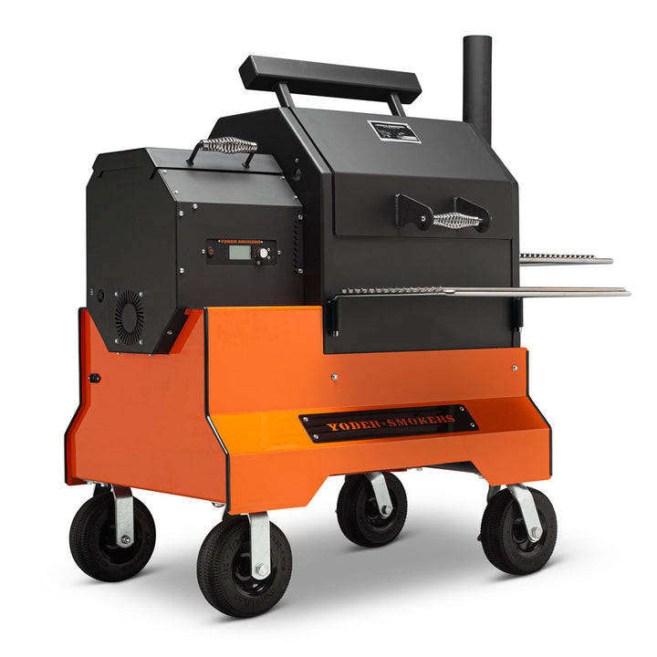 Yoder Smokers YS480S Pellet Grill on Competition Cart