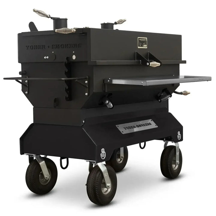 Yoder Smokers Flat Top 24 x 48" Charcoal Grill on Competition Cart