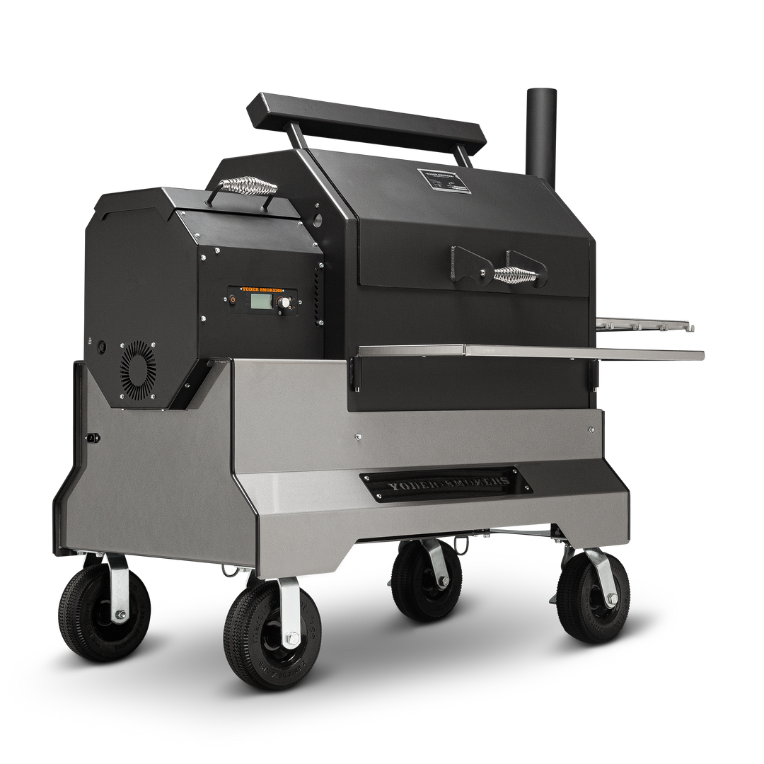 Yoder Smokers YS640S Pellet Grill on Competition Cart