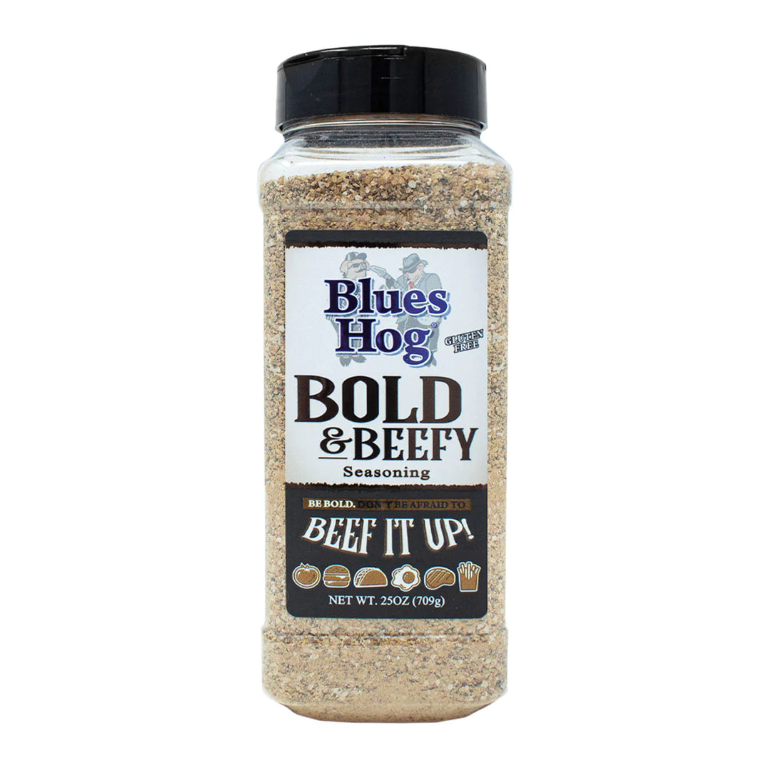 Blues Hog Bold & Beefy Seasoning bottle – gluten-free BBQ beef rub 25 oz