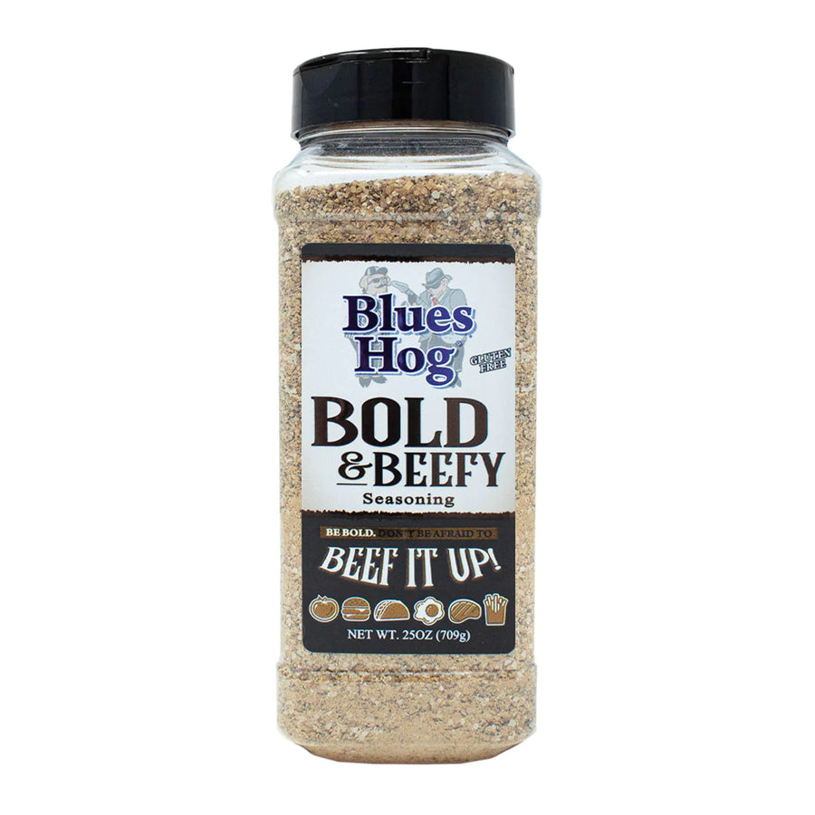 Blues Hog Bold & Beefy Seasoning bottle – gluten-free BBQ beef rub 25 oz