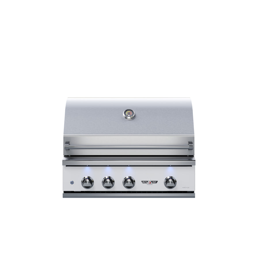 Delta Heat 32" Built-in Gas Grill, White Display