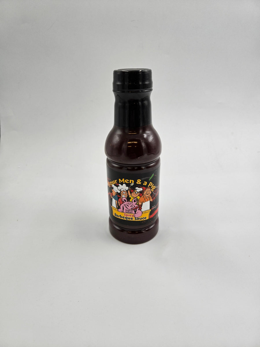 Four Men & a Pig Spicy BBQ Sauce 18oz - The Kansas City BBQ Store