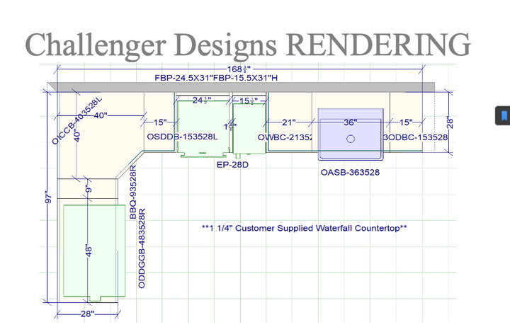 Challenger Custom Outdoor Kitchen Quote 50952g Matt Laura Craig Project