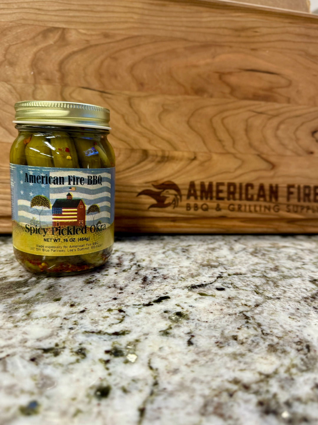 American Fire BBQ Spicy Pickled Okra