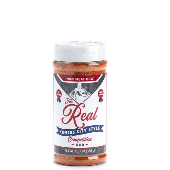 Man Meat BBQ Kansas City Style Rub – 11 oz bottle of sweet & smoky BBQ seasoning