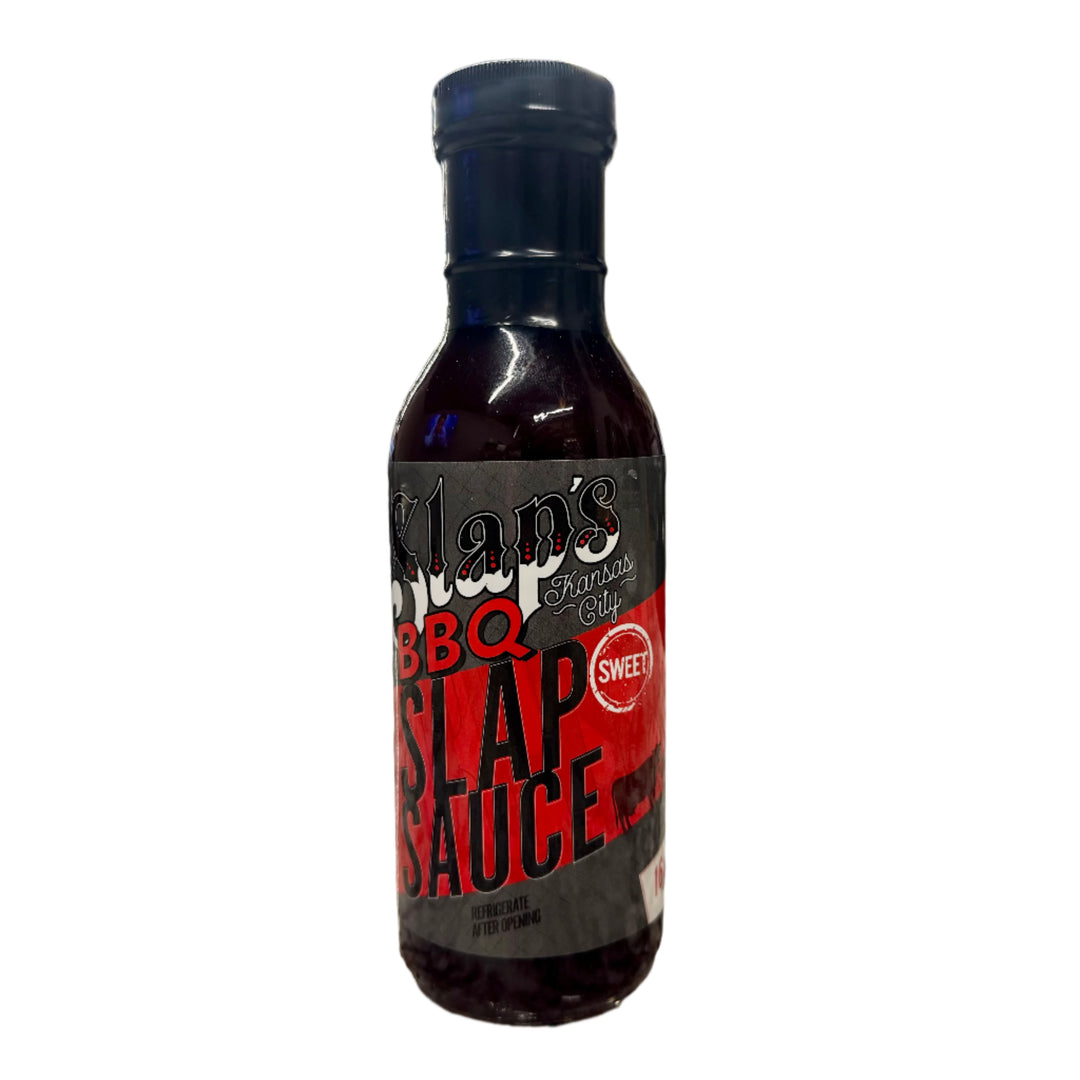 Slap’s BBQ Sweet Slap Sauce – thick sweet Kansas City BBQ sauce bottle