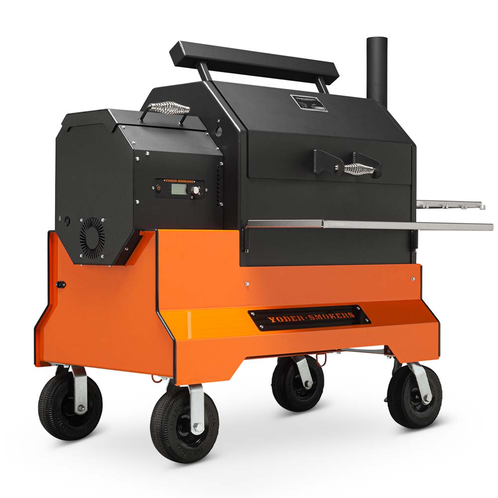 Yoder Smokers YS640S Pellet Grill on Competition Cart