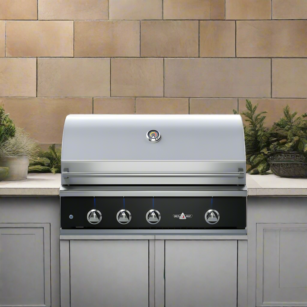 Delta Heat 38" Built-in Gas Grill, Black Display