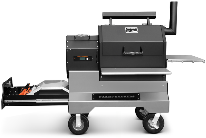 Yoder Smokers YS480S Pellet Grill on Competition Cart with Storage Drawer