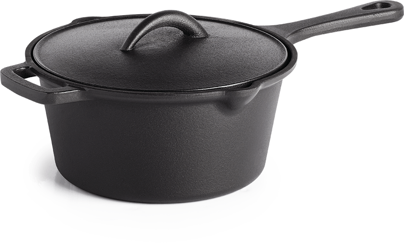 Napoleon Grills Cast Iron Sauce Pan With Lid