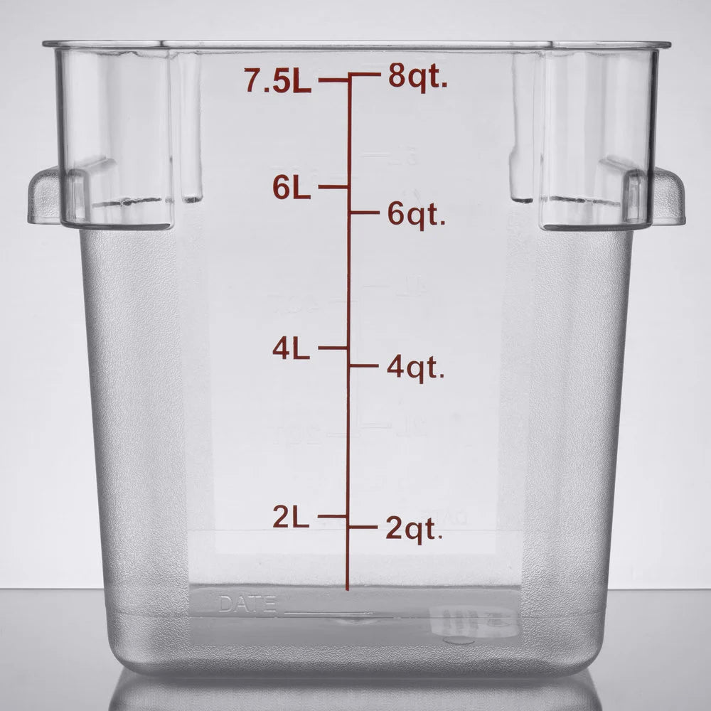Choice 8 Qt. Square Food Storage Container | Clear