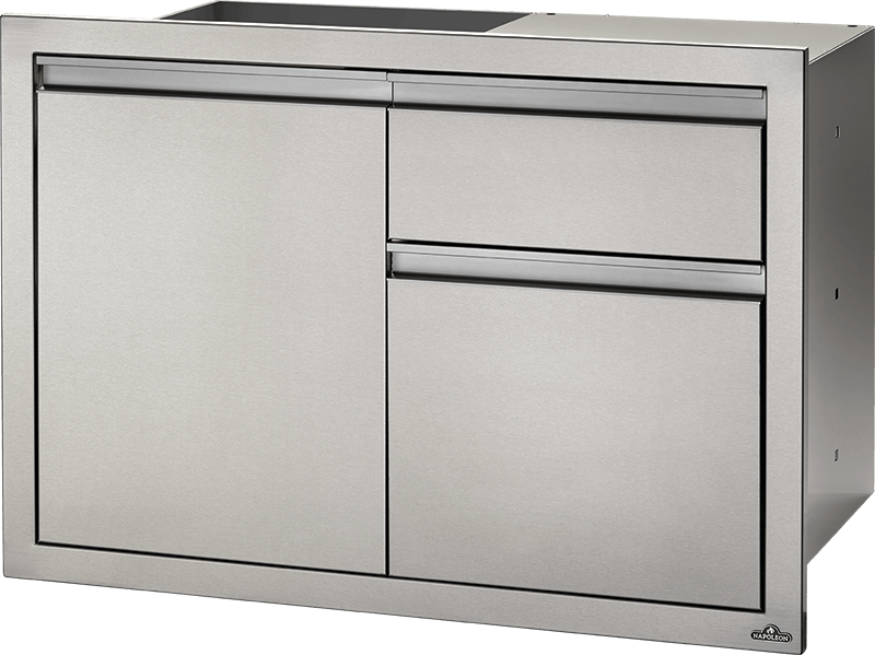 Napoleon Grills 36" X 24" Single Door & Waste Bin Drawer, Stainless Steel