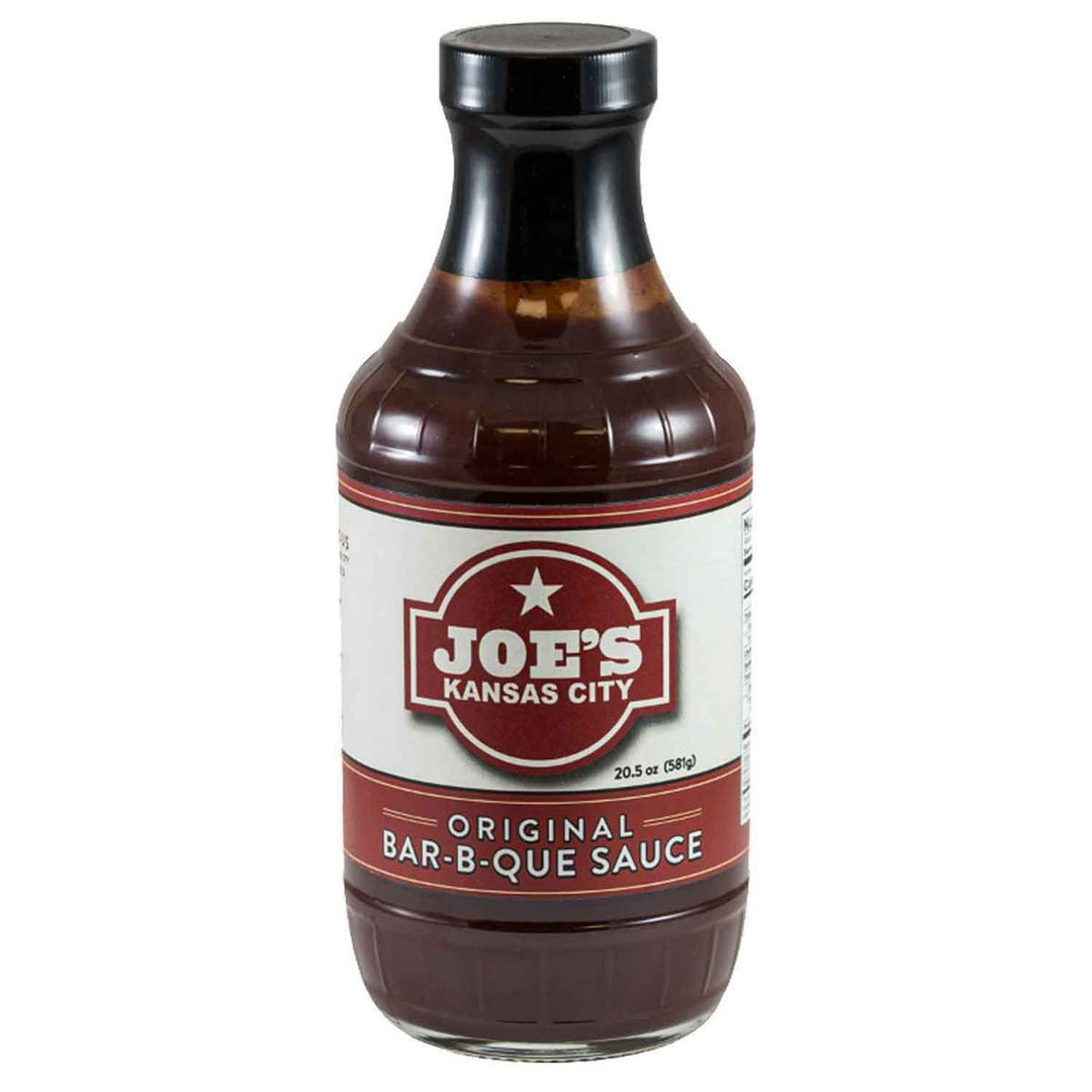 Bottle of Joe’s Kansas City Original BBQ Sauce – 20.5 oz with classic black and white label
