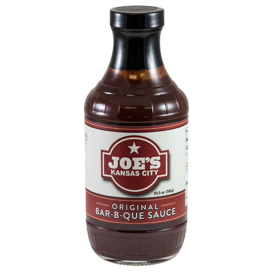 Bottle of Joe’s Kansas City Original BBQ Sauce – 20.5 oz with classic black and white label