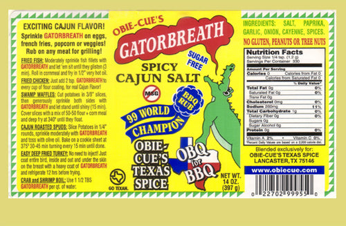 Obie Cue’s Gatorbreath Rub - Sugar Free