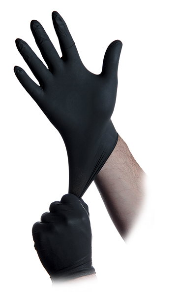 InTouch Black Nitrile Gloves
