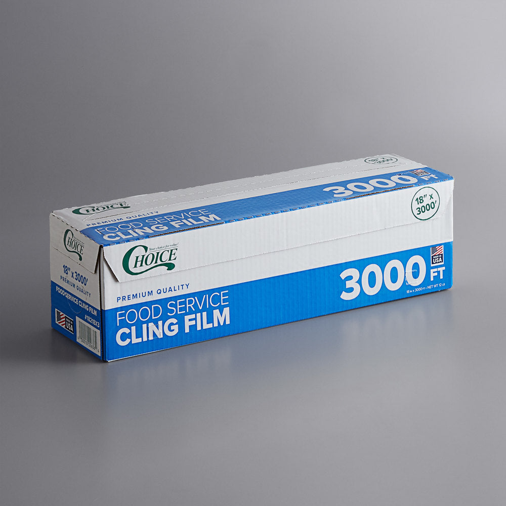 Choice 18" x 3000' Foodservice Film w/ Serrated Cutter