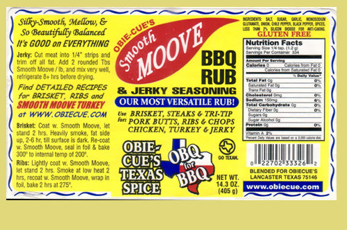 Obie Cue’s Smooth Moove Rub - Gluten-Free Versatile BBQ Seasoning